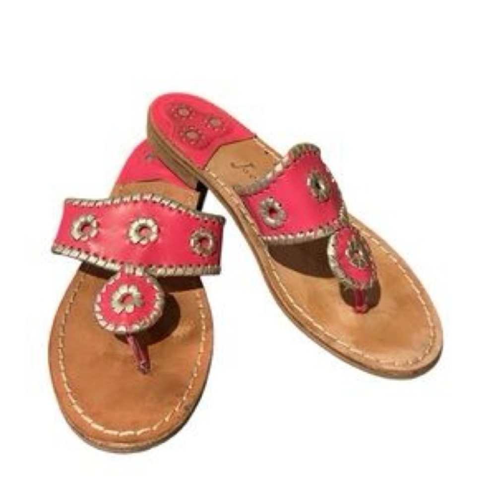Jack Rogers Pink and Tan Sandals